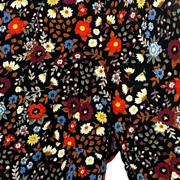 Zara Trafaluc Shorts Romper Size XS Jumpsuit Long Sleeve Floral Multicolor - Picture 9 of 11